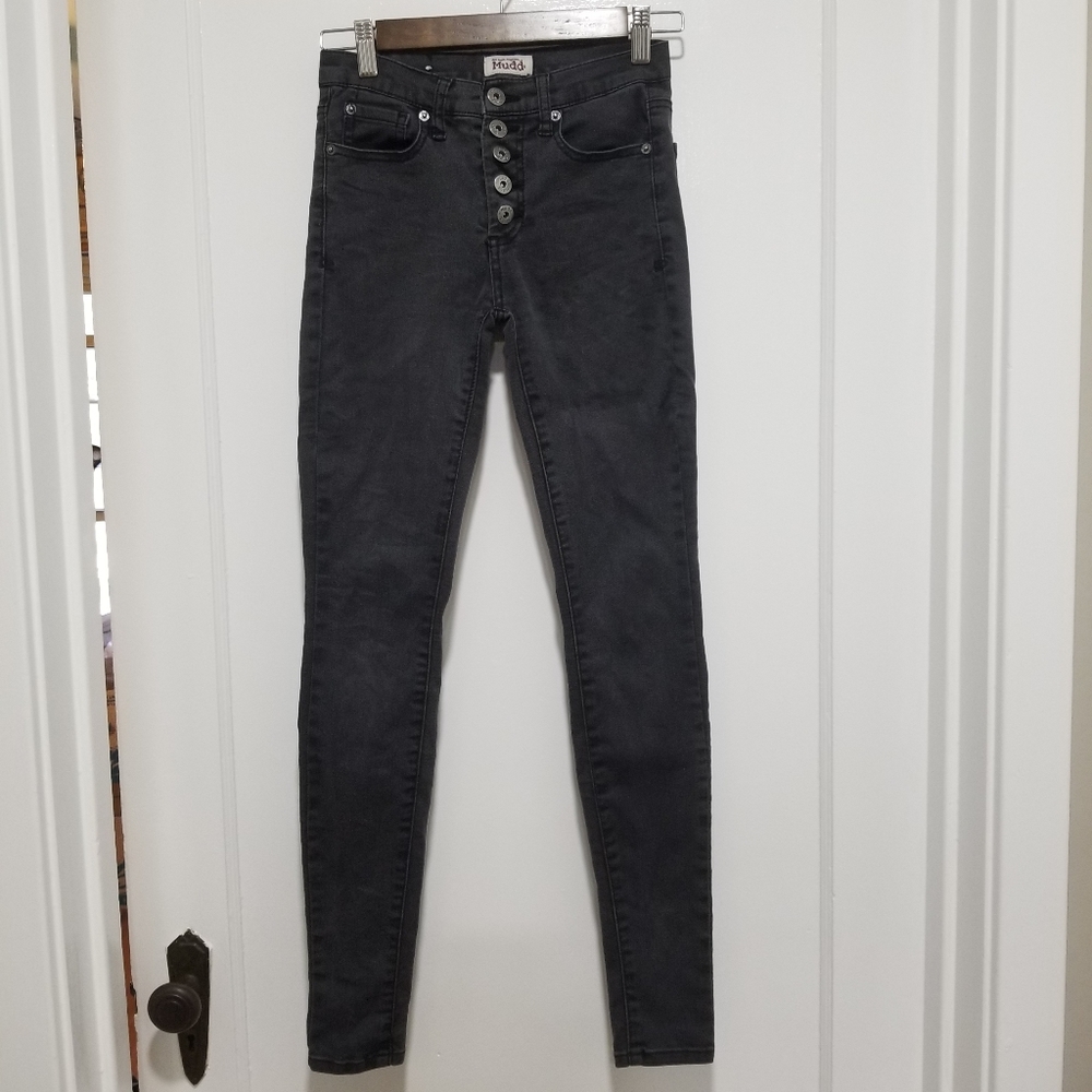Mudd High-Rise Button Front Jeggings